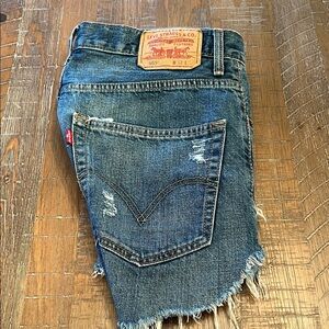 Levi's Women's Blue Jean Shorts 569 Loose Straight